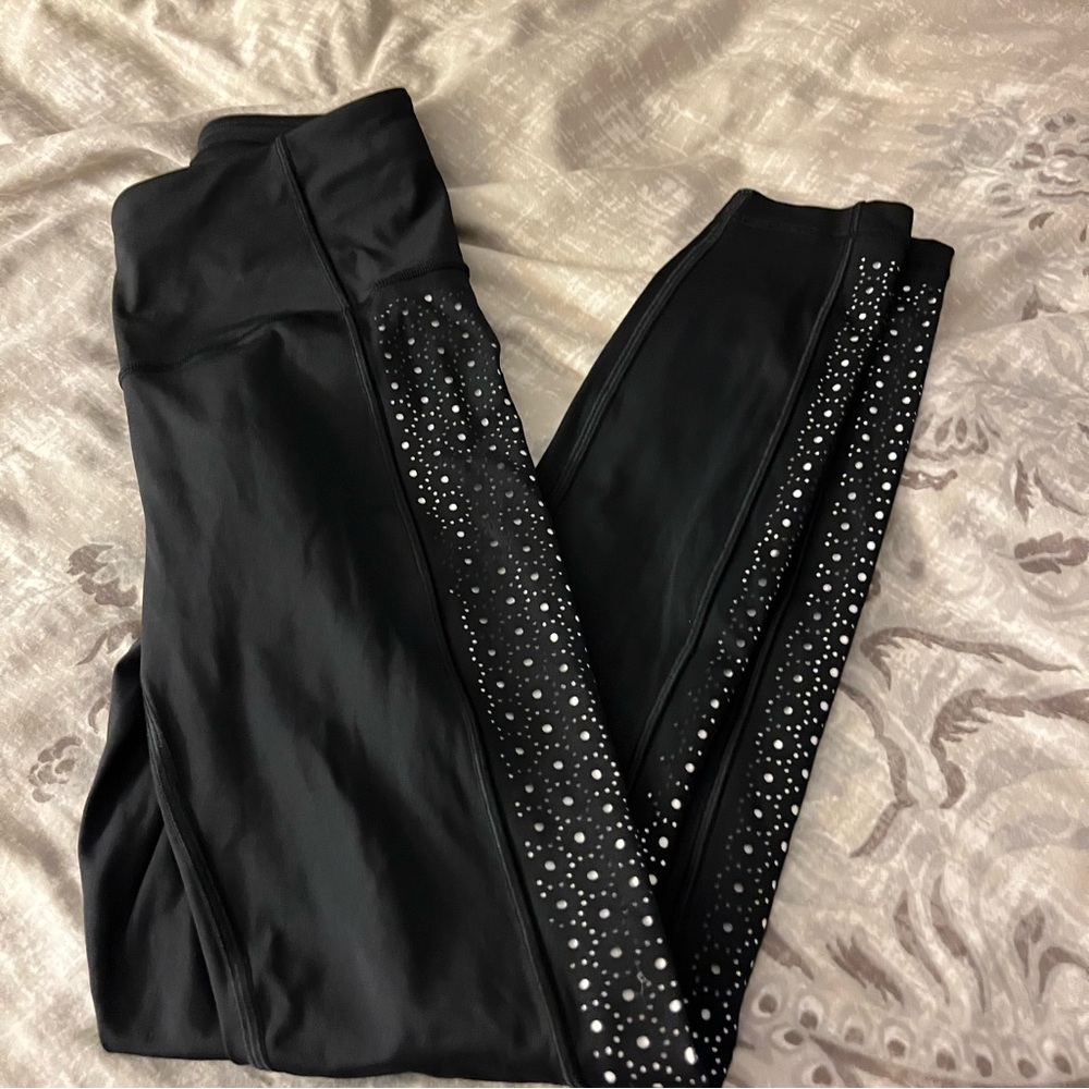 Elegant Black Women's Leggings with Starry Pattern